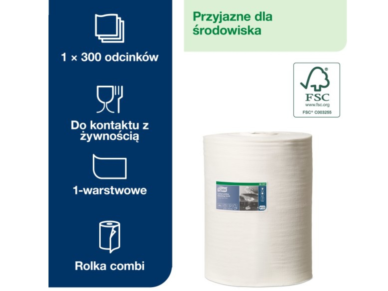 Czyściwo TORK 90537 Superwytrzymałe 114m Rola